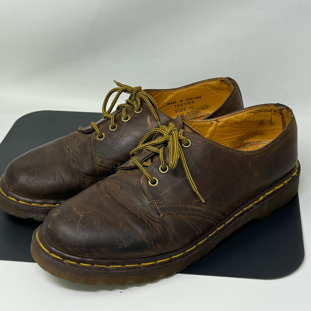Dr Martens 1561/ 59 Made in England Men Low Cut Loafers Sz 11 US Brown SIZE 10UK